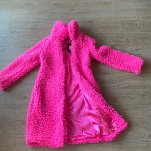 Hot Pink Fashion Nova Wool Coat